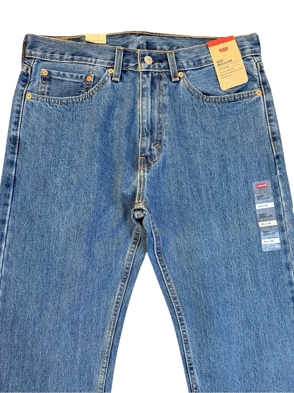 Levi’s 505 Regular Fit Jeans Men’s 34x30 2023 Medium Wash Straight Leg